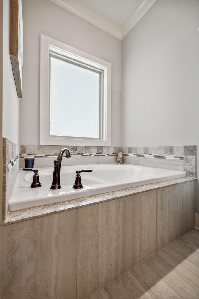 1111 Willow Springs Dr, Lebanon, TN 37087 - full bath with ornamental molding and a tub