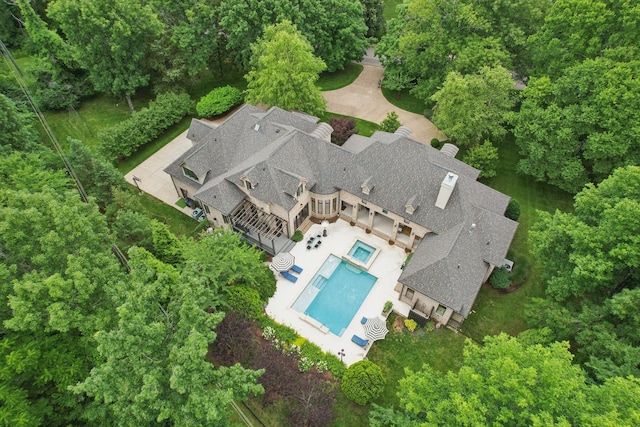 3 Annandale, Nashville, TN 37215 - aerial view of property and surrounding area with a pool area