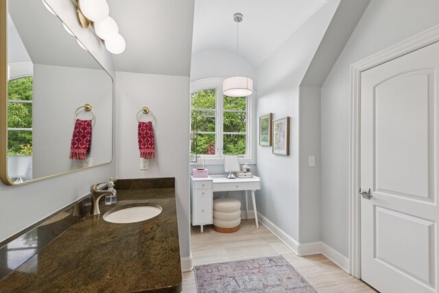 3 Annandale, Nashville, TN 37215 - bathroom featuring a sink and lofted ceiling