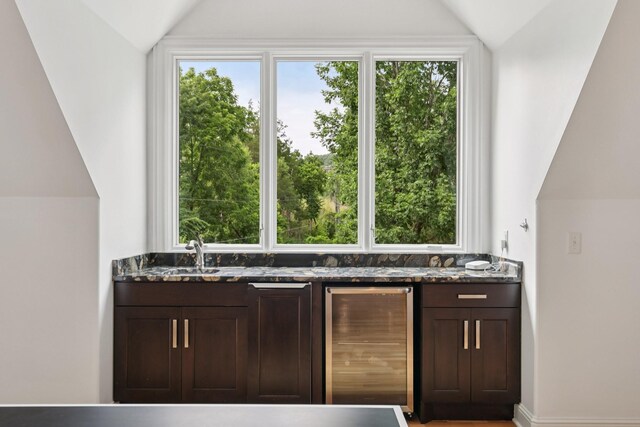 3 Annandale, Nashville, TN 37215 - indoor bar featuring beverage cooler, vaulted ceiling, and healthy amount of natural light