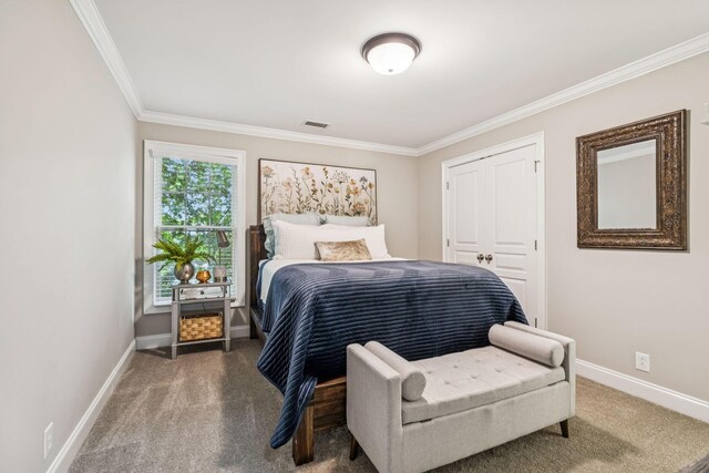 1808 Mosaic Trl, Murfreesboro, TN 37130 - carpeted bedroom with ornamental molding and a closet
