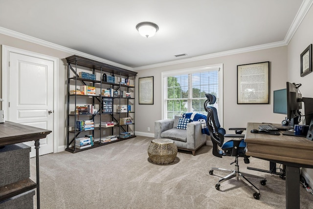 1808 Mosaic Trl, Murfreesboro, TN 37130 - home office with crown molding and carpet floors