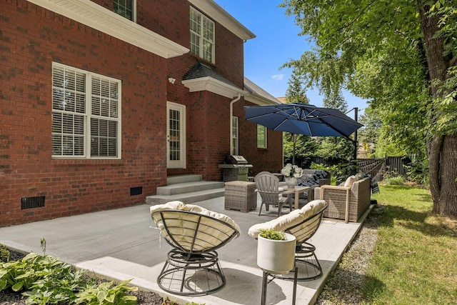 1808 Mosaic Trl, Murfreesboro, TN 37130 - view of patio with an outdoor hangout area, grilling area, and entry steps