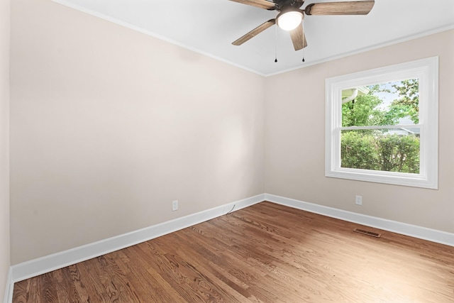 101 Arnold Ln, Murfreesboro, TN 37127 - unfurnished room with crown molding, wood finished floors, and ceiling fan