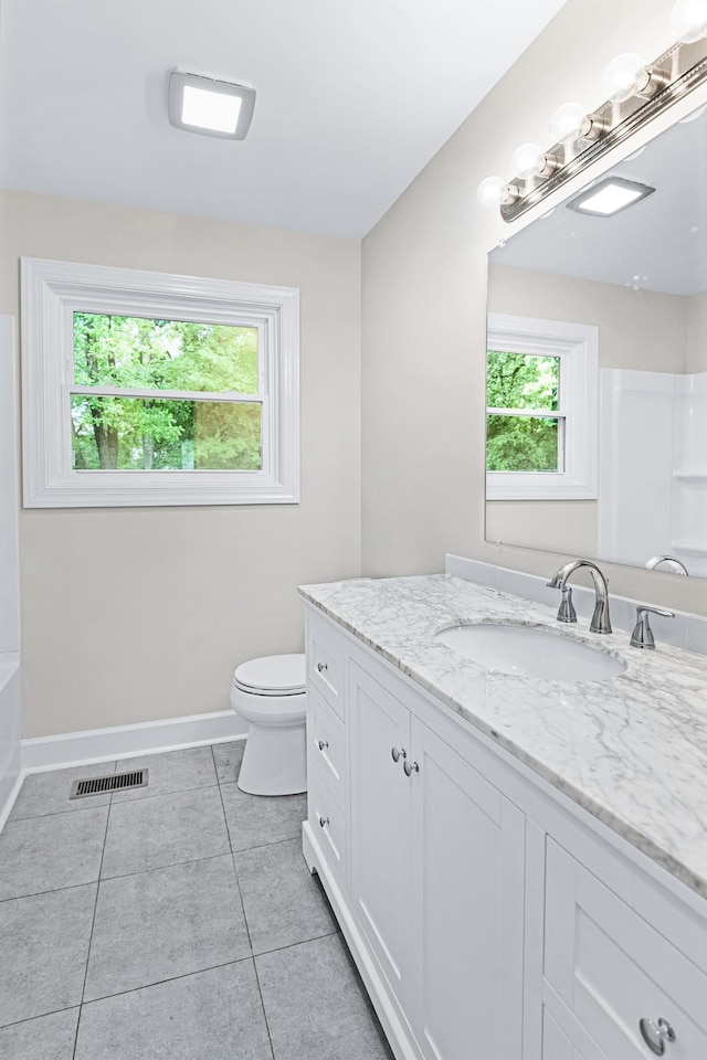101 Arnold Ln, Murfreesboro, TN 37127 - bathroom featuring vanity, tile patterned flooring, a bath, and a shower