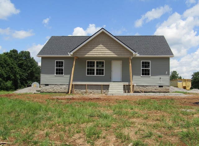 3871 Rivy Way, Lewisburg, TN 37091 - view of front of home featuring crawl space, covered porch, and roof with shingles