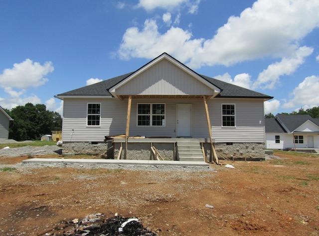 3867 Rivy Way, Lewisburg, TN 37091 - view of front of house with crawl space, covered porch, and a shingled roof