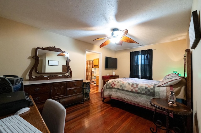 841 Marble Top Rd, Chickamauga, GA 30707 - bedroom featuring dark wood-style flooring, a ceiling fan, and ensuite bathroom