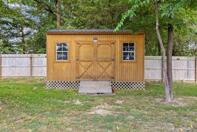 8665 Woodbury Acre Ct, Harrison, TN 37341 - view of shed with a fenced backyard