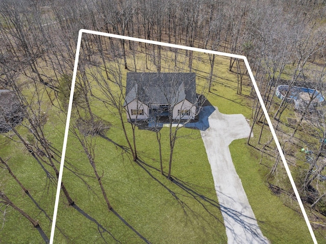 762 Billy Wynn Rd, Dickson, TN 37055 - view from above of property featuring property parcel outlined