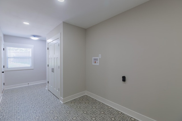 4893 Rainer Dr, Old Hickory, TN 37138 - laundry room featuring washer hookup, tile patterned floors, and recessed lighting