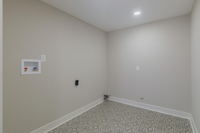 4893 Rainer Dr, Old Hickory, TN 37138 - laundry room featuring hookup for a washing machine, tile patterned floors, and recessed lighting