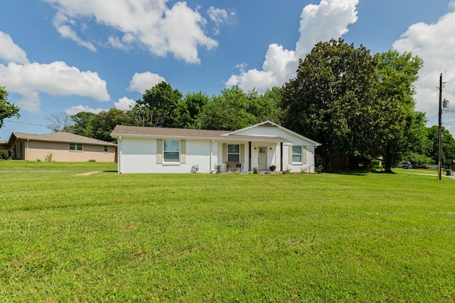 4893 Rainer Dr, Old Hickory, TN 37138 - ranch-style house with a front yard and a porch