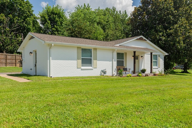 4893 Rainer Dr, Old Hickory, TN 37138 - ranch-style house featuring brick siding, a shingled roof, and a porch