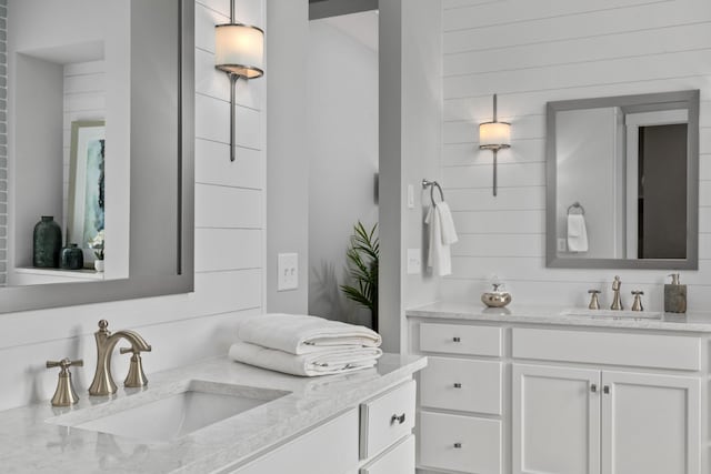 7103A Kyles Creek Dr, Fairview, TN 37062 - bathroom with vanity and wood walls