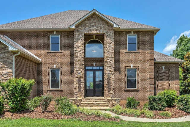 3699 Sweethome Rd, Ashland City, TN 37015 - view of front facade featuring a shingled roof, entry steps, and brick siding