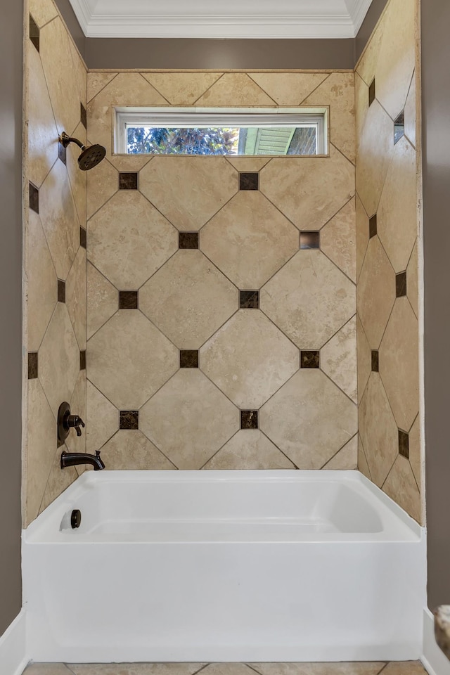 3699 Sweethome Rd, Ashland City, TN 37015 - full bathroom featuring crown molding and shower / bathtub combination