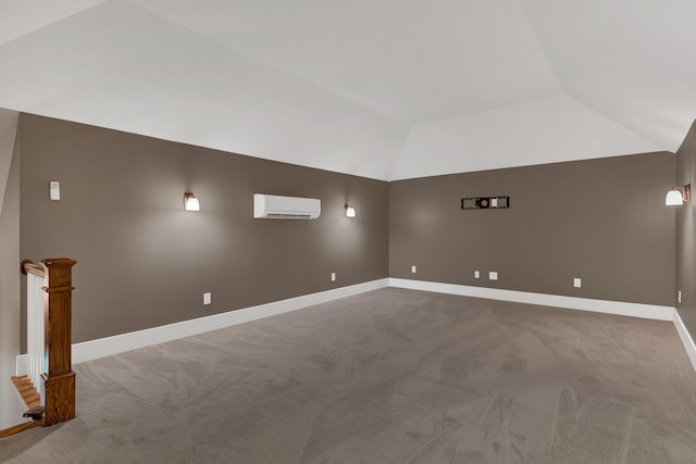 3699 Sweethome Rd, Ashland City, TN 37015 - carpeted spare room featuring an AC wall unit and lofted ceiling