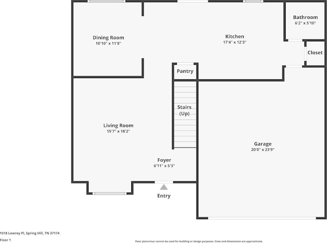 1018 Lowrey Pl, Spring Hill, TN 37174 - view of property floor plan