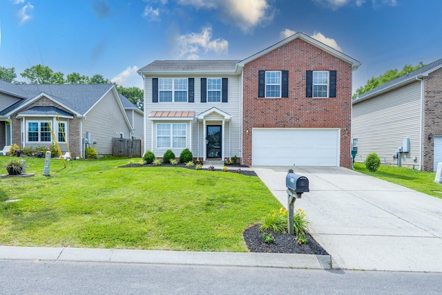 1018 Lowrey Pl, Spring Hill, TN 37174 - view of front of home with driveway, a garage, and brick siding