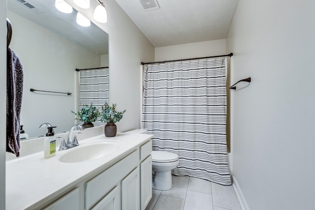 1018 Lowrey Pl, Spring Hill, TN 37174 - full bathroom featuring vanity, tile patterned flooring, and a shower with shower curtain