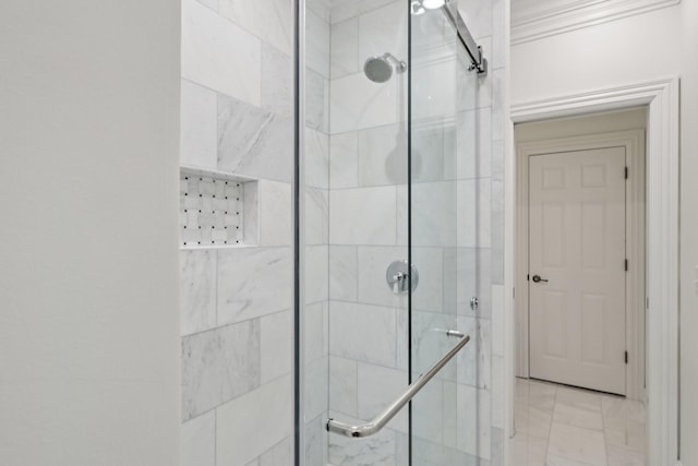 3600 Colewood Dr, Nashville, TN 37215 - full bathroom featuring a stall shower and marble finish floors