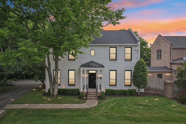 3600 Colewood Dr, Nashville, TN 37215 - colonial home with a yard, brick siding, and a shingled roof