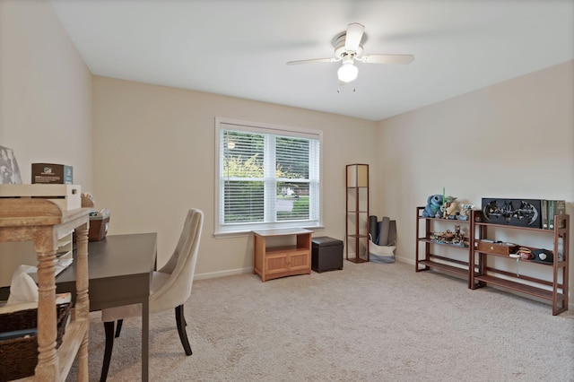 1438 Anita Ct, Murfreesboro, TN 37130 - office area with a ceiling fan and light carpet