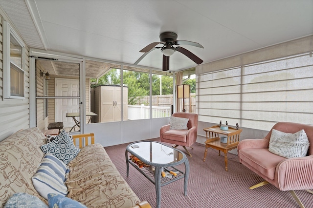 1438 Anita Ct, Murfreesboro, TN 37130 - sunroom featuring ceiling fan