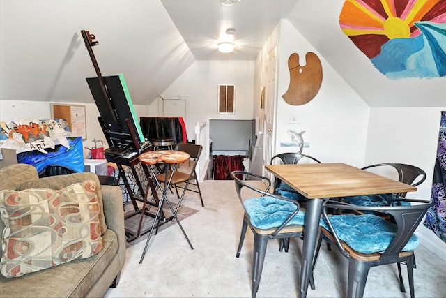 206 Cross Valley Dr, Columbia, TN 38401 - carpeted dining room featuring lofted ceiling