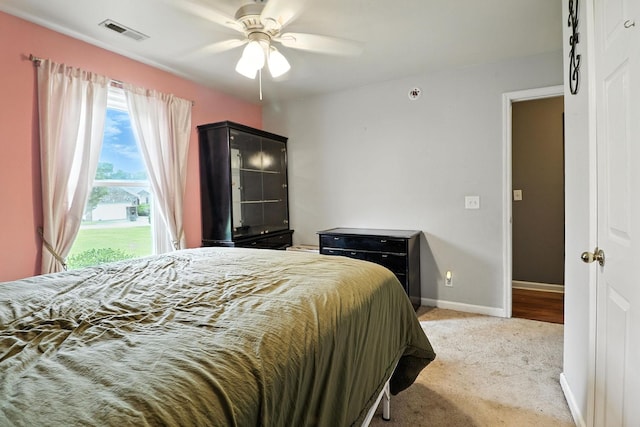 206 Cross Valley Dr, Columbia, TN 38401 - carpeted bedroom featuring ceiling fan and access to exterior