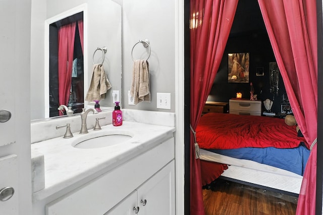 206 Cross Valley Dr, Columbia, TN 38401 - bathroom featuring vanity and wood finished floors