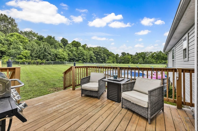 261 Golden Pond Ave, Oak Grove, KY 42262 - deck featuring a fenced backyard and an outdoor living space
