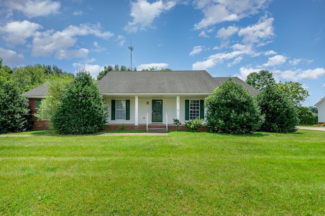 381 Bailey Ln, Pleasant View, TN 37146 - view of front of home with a porch, a front yard, and a shingled roof