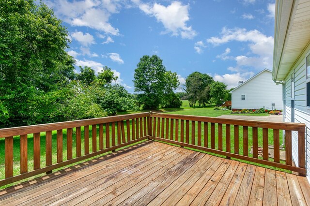 381 Bailey Ln, Pleasant View, TN 37146 - wooden terrace with a lawn