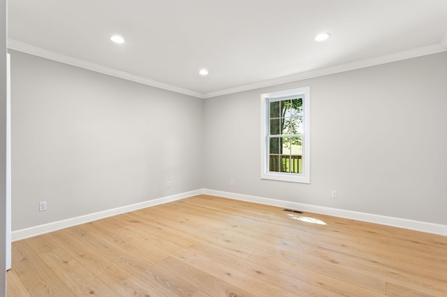 310 E Highland Dr, Columbia, TN 38401 - unfurnished room with ornamental molding, light wood finished floors, and recessed lighting
