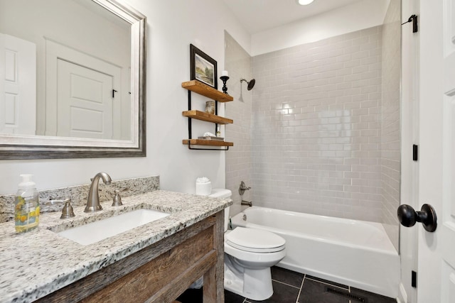 4376 Pretoria Run, Murfreesboro, TN 37128 - bathroom featuring vanity, washtub / shower combination, and tile patterned flooring