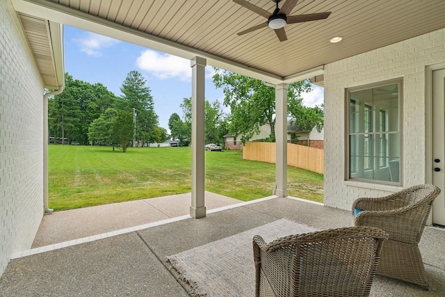 0 Horn Spgs, Lebanon, TN 37087 - view of patio with a ceiling fan