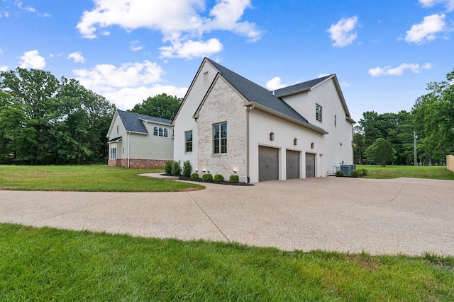0 Horn Spgs, Lebanon, TN 37087 - view of property exterior featuring driveway, brick siding, a lawn, and roof with shingles