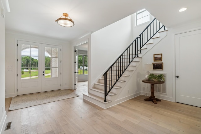 0 Horn Spgs, Lebanon, TN 37087 - foyer featuring stairs, french doors, wood finished floors, and recessed lighting