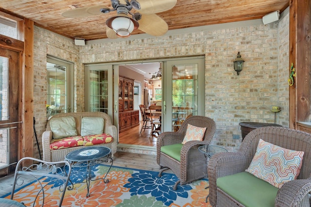 1660 Stokley Ln, Old Hickory, TN 37138 - sunroom with healthy amount of natural light and ceiling fan
