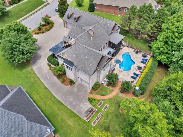 1660 Stokley Ln, Old Hickory, TN 37138 - bird's eye view of a pool area