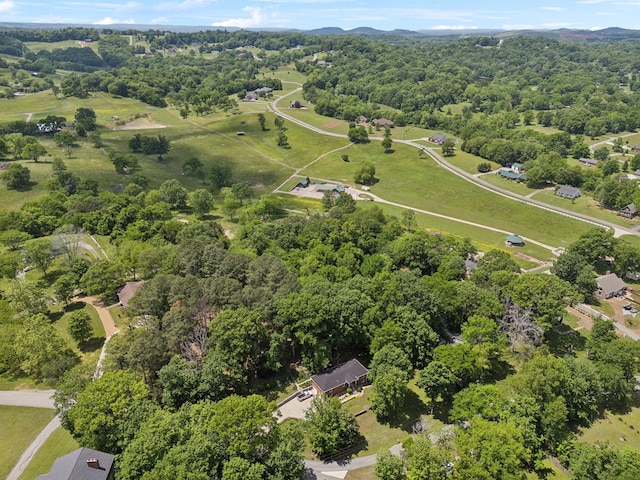 1148 Green Valley Dr, Lewisburg, TN 37091 - aerial view of property and surrounding area with a heavily wooded area