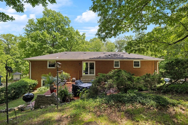 1148 Green Valley Dr, Lewisburg, TN 37091 - back of property featuring entry steps and brick siding