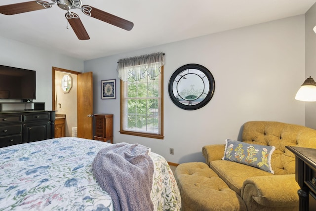 1148 Green Valley Dr, Lewisburg, TN 37091 - bedroom with ceiling fan and ensuite bathroom