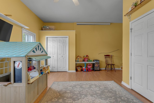 1530 Potter Dr, Columbia, TN 38401 - recreation room featuring wood finished floors and ceiling fan