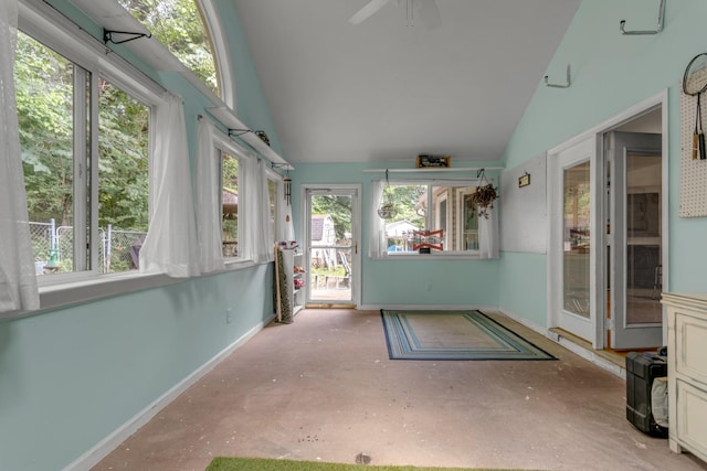 1530 Potter Dr, Columbia, TN 38401 - unfurnished sunroom with lofted ceiling and baseboards