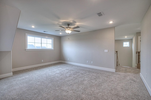 4016 Runyan Cv, Murfreesboro, TN 37127 - empty room featuring ceiling fan, recessed lighting, and light carpet