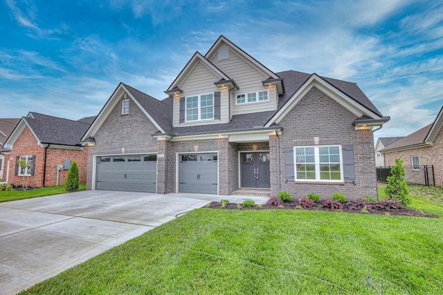 4016 Runyan Cv, Murfreesboro, TN 37127 - craftsman-style home featuring concrete driveway, brick siding, a shingled roof, and an attached garage