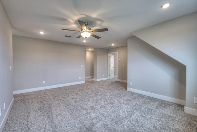 4016 Runyan Cv, Murfreesboro, TN 37127 - empty room with a ceiling fan, carpet, and recessed lighting